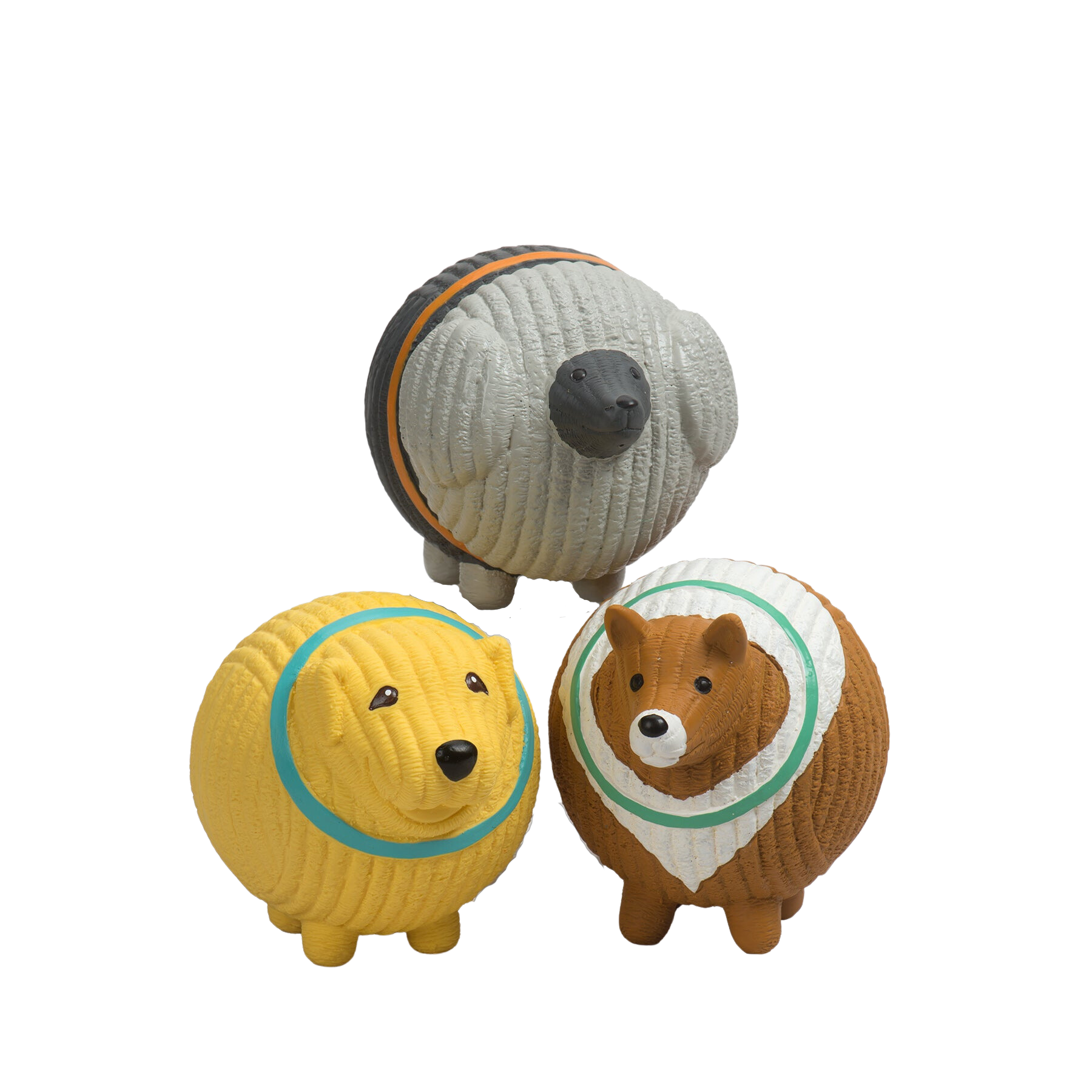 Large Dog dog toys made out of rubber and high quality PU foam. With Fancy the Poodle, Bridget the Lab, and Lassie the Collie. Every HuggleMutt is a celebration of those unique fur babies with a personality all their own!