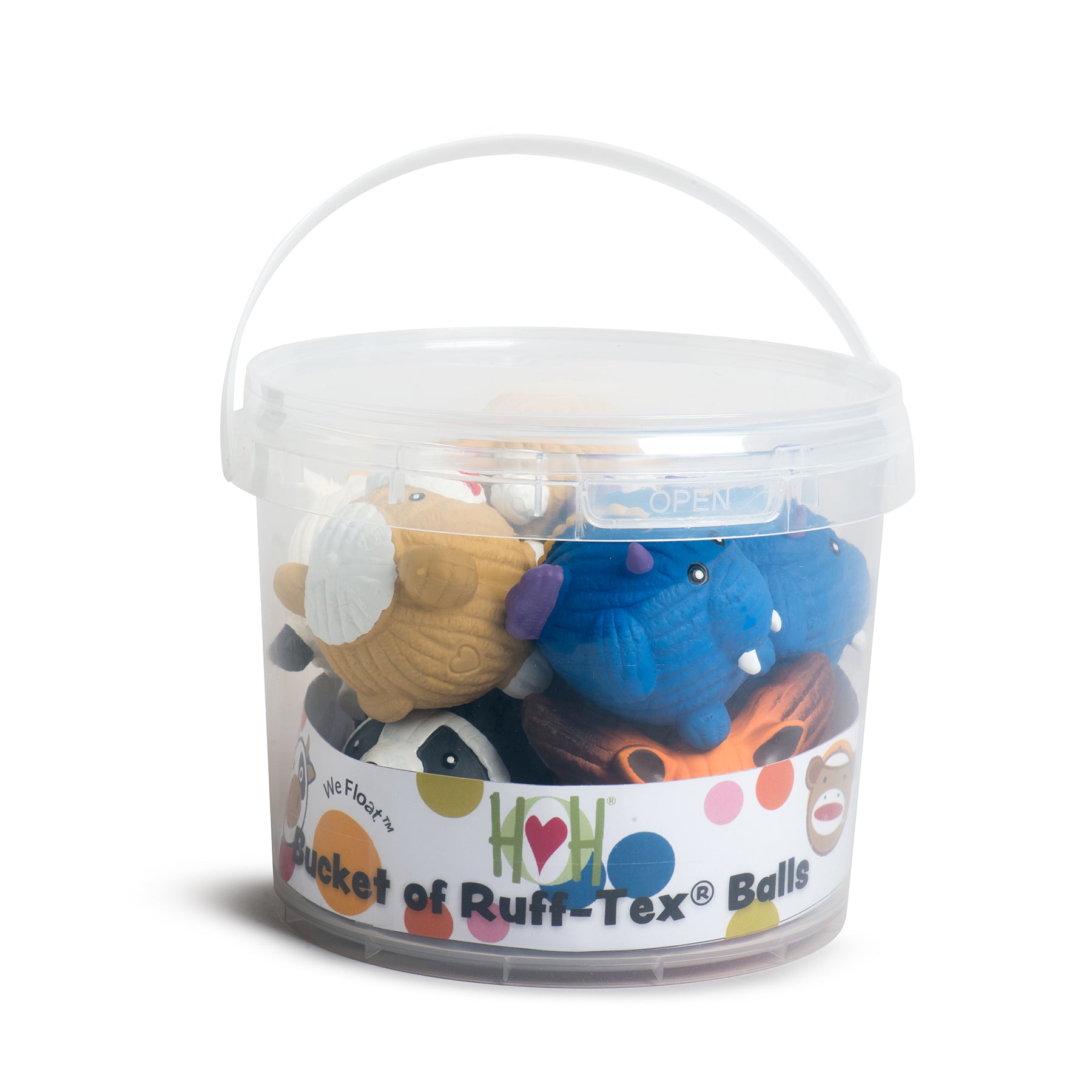 Assorted Bucket of Ruff-Tex® Balls Dog Toys, Small (10pk)