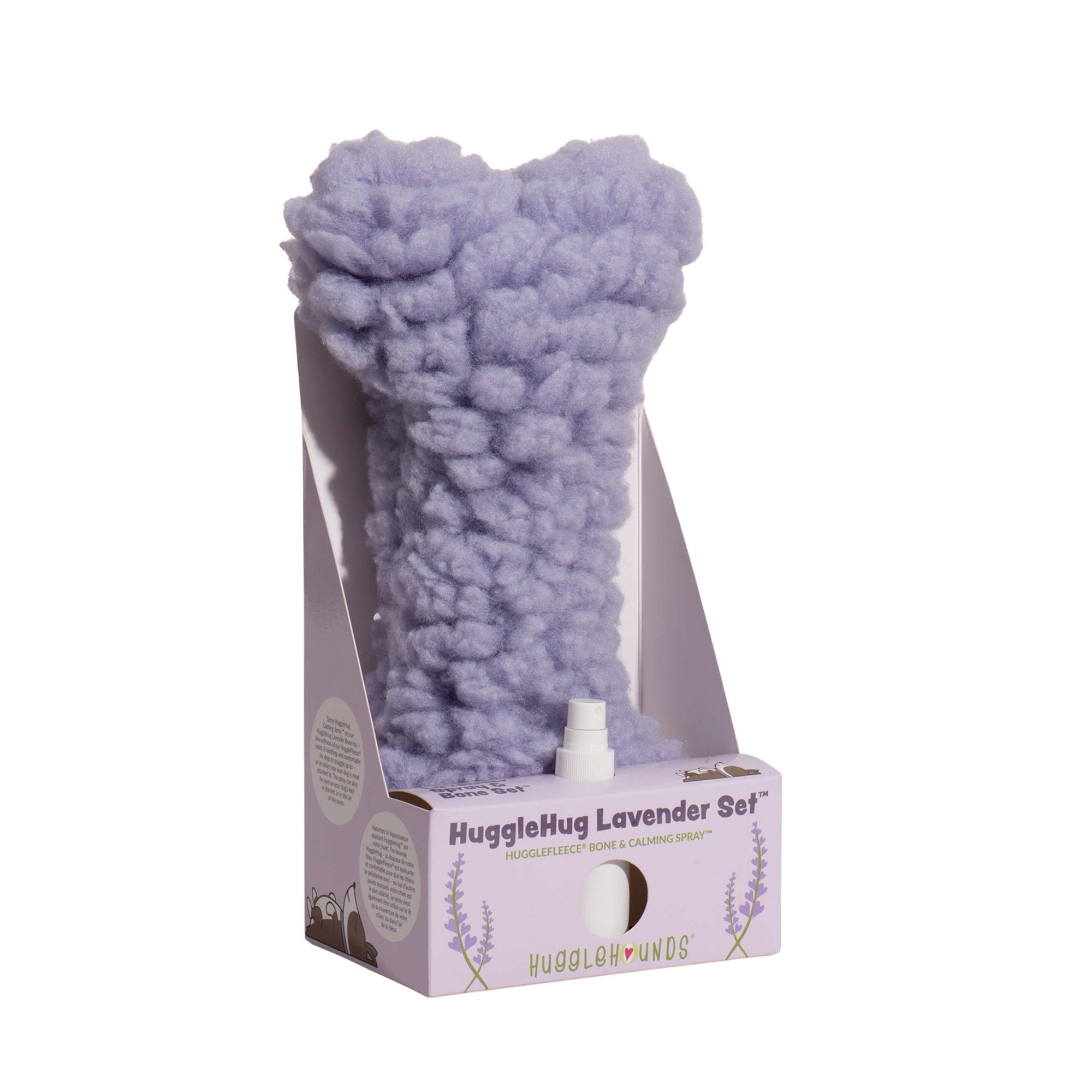 HuggleHug™ Lavender Bone & 2oz Calming Spray Dog Toy Set - SALE